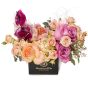 Box of hydrangeas and roses