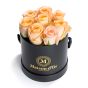 Box of 9 peach roses