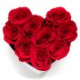 Cutie inima neagra 9 trandafiri rosii