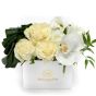 Box With Orchids And White Lisianthus