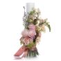 Short wedding candle Pink roses