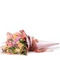 Buchet de flori cu lalele roz si antirrhinum