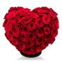 3D heart 101 red roses