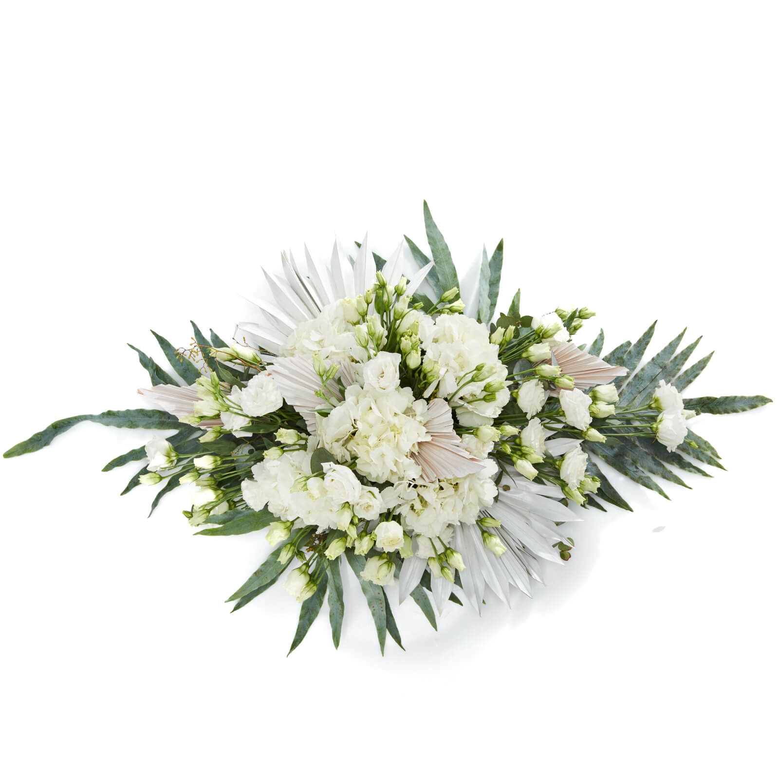 Jerba funerara cu lisianthus - Hortensie|Lisianthus
