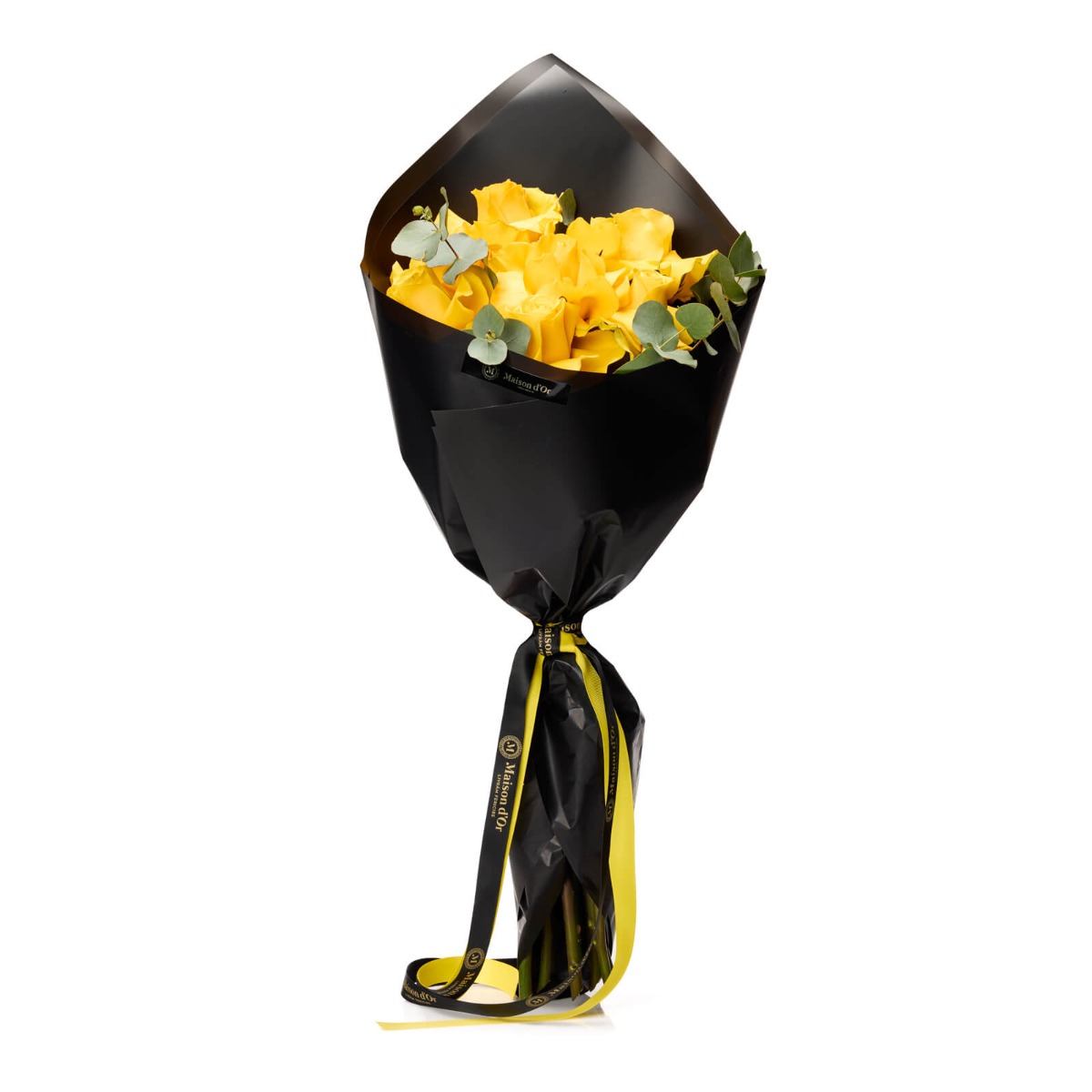 Buchet cu 11 trandafiri galbeni - Trandafiri